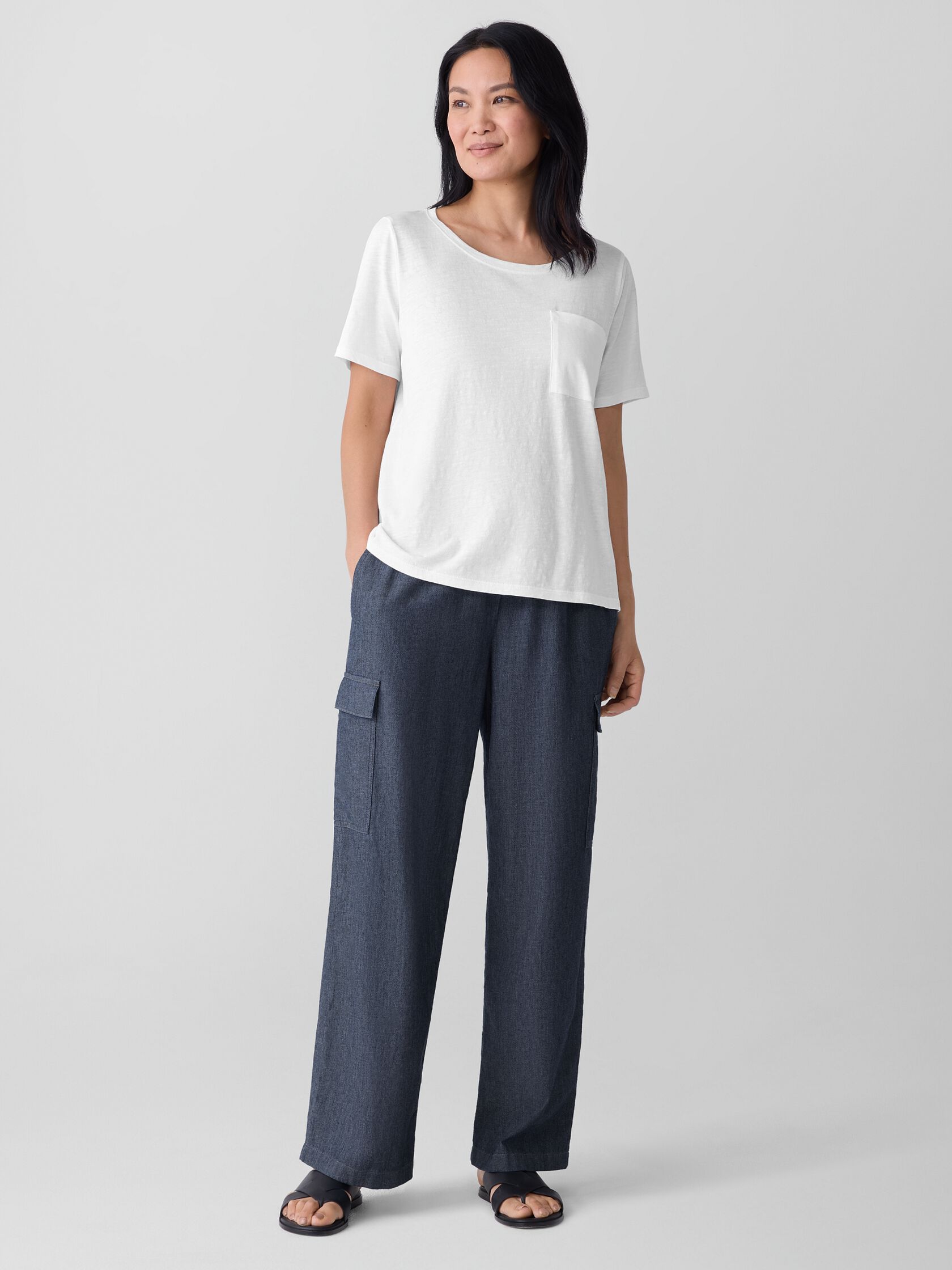 Organic Cotton Slubby Jersey Pocket Tee