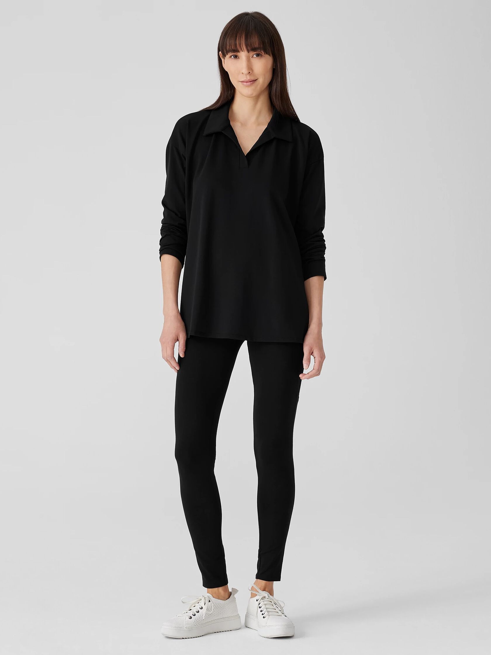 Pima Cotton Stretch Jersey High-Waisted Leggings