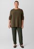 Cashmere Silk Boucle Bliss Crew Neck Long Top