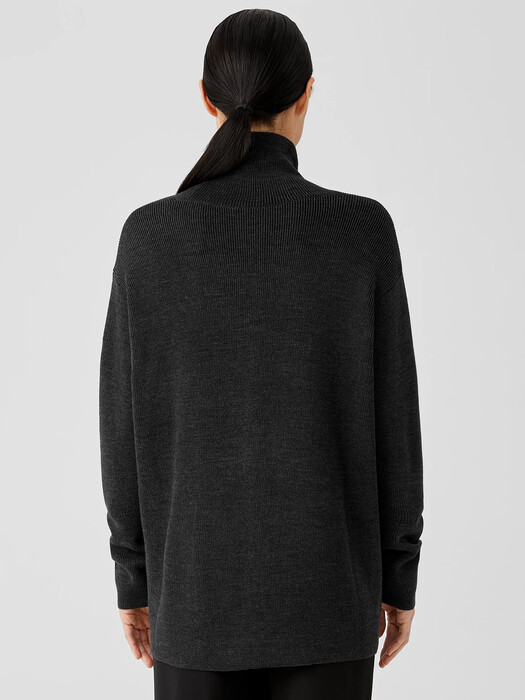 Merino Turtleneck Top in Responsible Wool