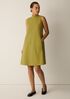 Organic Cotton Pucker Mock Neck Dress
