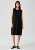 Washable Stretch Crepe Lantern Dress