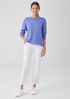 Peruvian Cotton Blend Crew Neck Top
