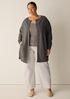 Fine Felted Wool Long Cardigan in Regenerative Wool