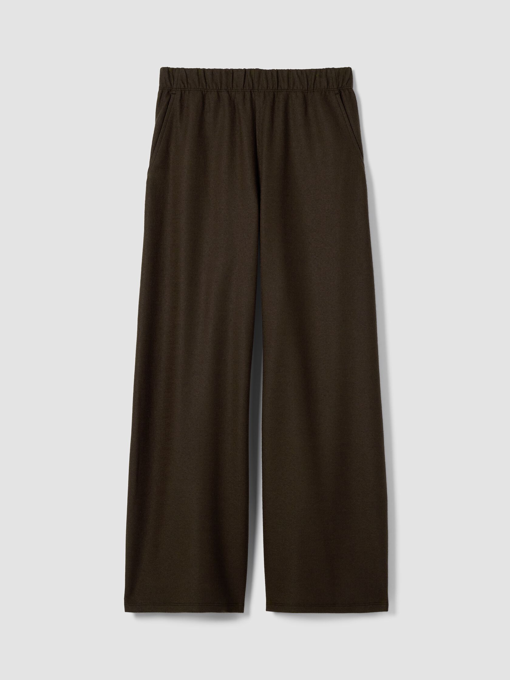 Felted Wool Jersey Wide-Leg Pant in Regenerative Wool