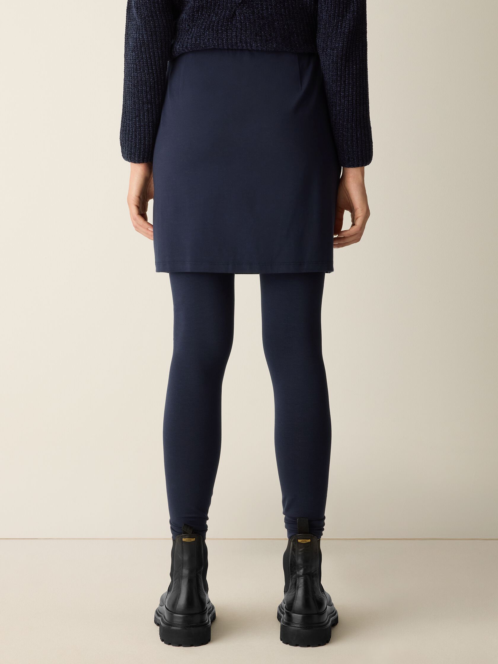 Stretch Jersey Knit Skirted Legging