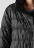 Eggshell Recycled Nylon Stand Collar Coat