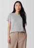 Striped Organic Linen Jersey Crew Neck Tee