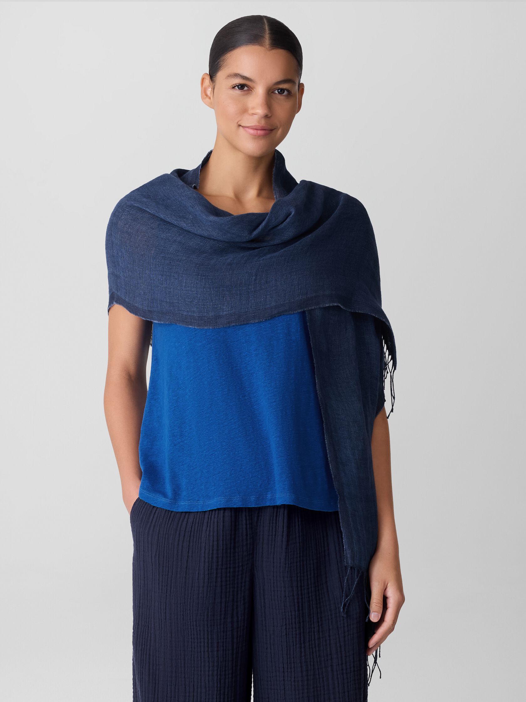 Organic Linen Doubleweave Scarf