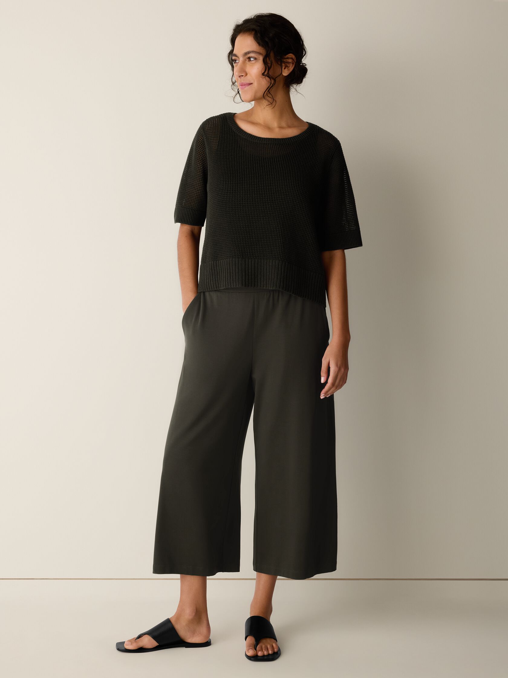Stretch Jersey Knit Culotte