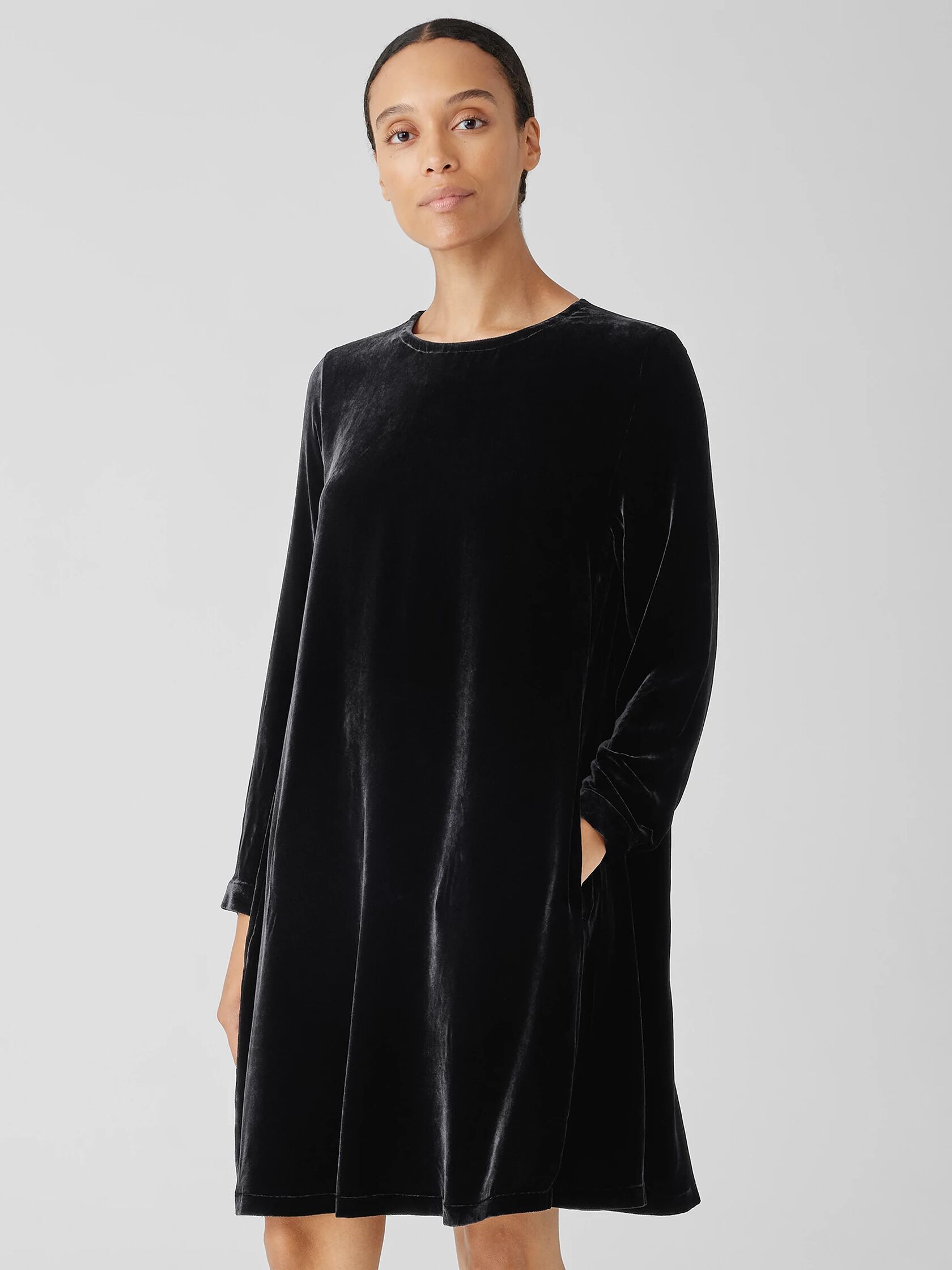 Velvet Crew Neck Dress