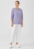Peruvian Cotton Blend Crew Neck Top