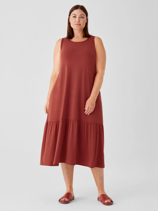 Fine Jersey Tiered Dress | EILEEN FISHER Fine Jersey Tiered Dress | EILEEN FISHER