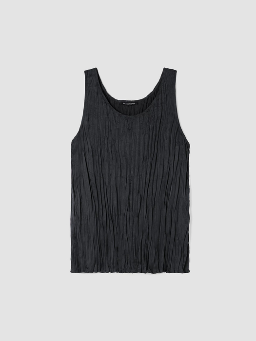 Crushed Cupro Scoop Neck Tank