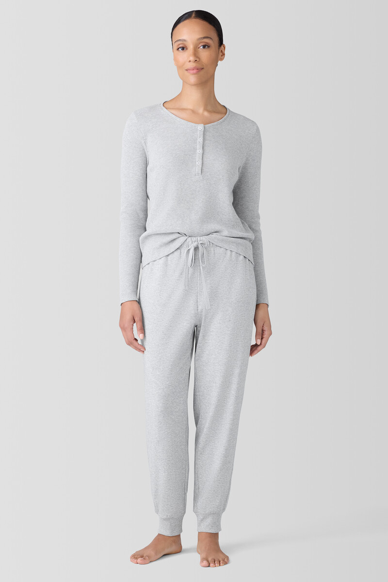 Mélange Organic Cotton Interlock Jogger Sleep Pant Mélange Organic Cotton Interlock Jogger Sleep Pant