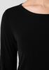 Stretch Silk Jersey Scoop Neck Top