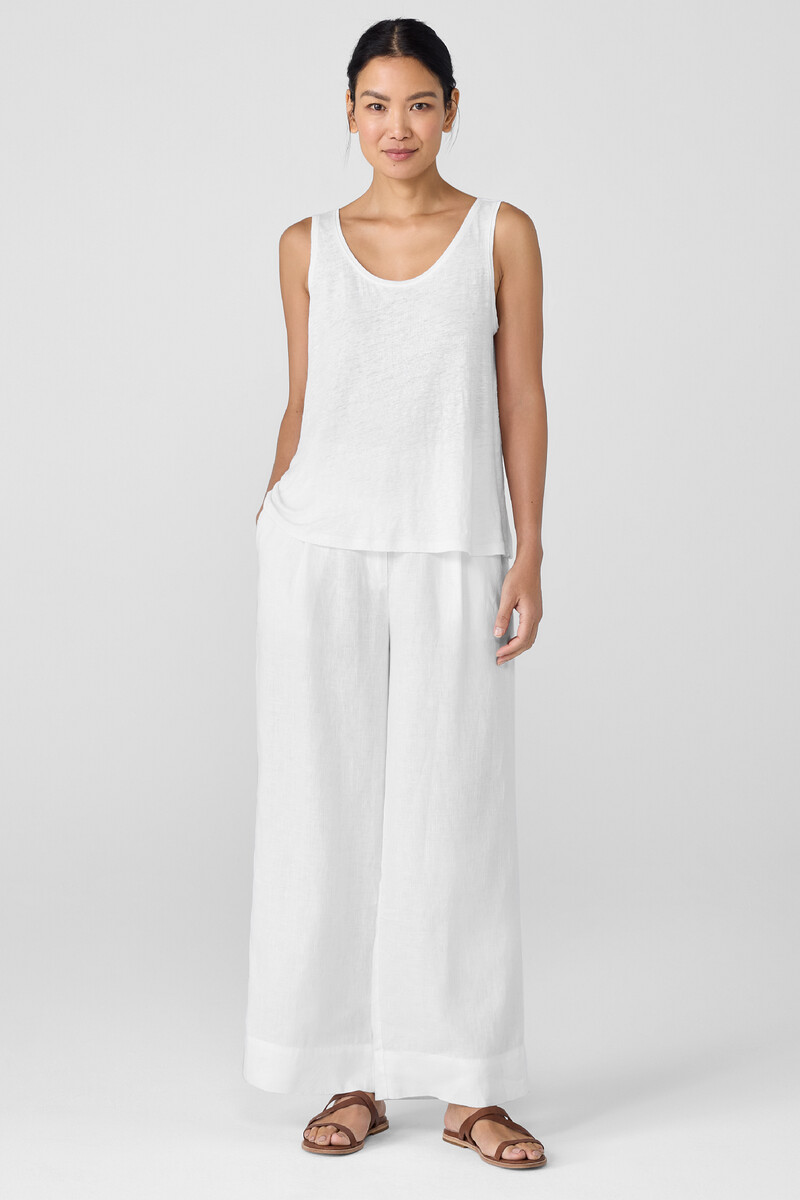 Organic Linen Jersey Scoop Neck Tank Organic Linen Jersey Scoop Neck Tank