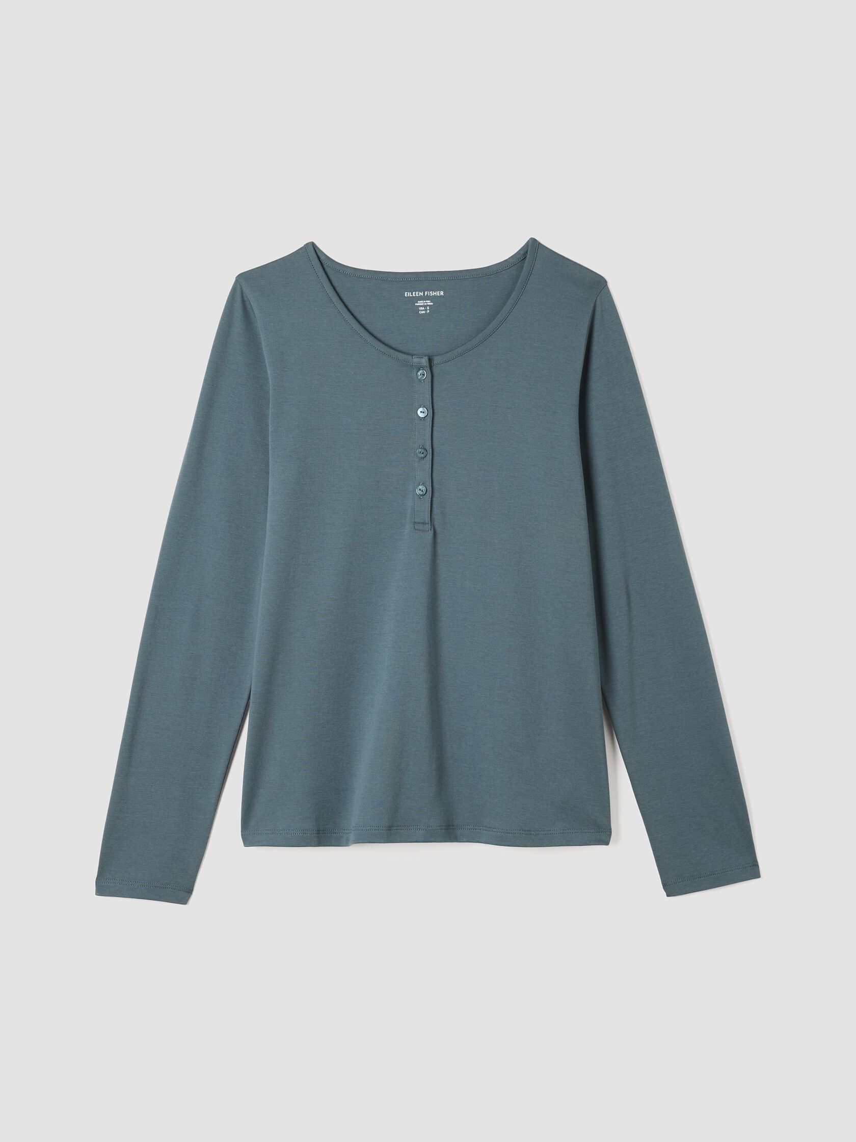 Organic Cotton Interlock Henley Sleep Top