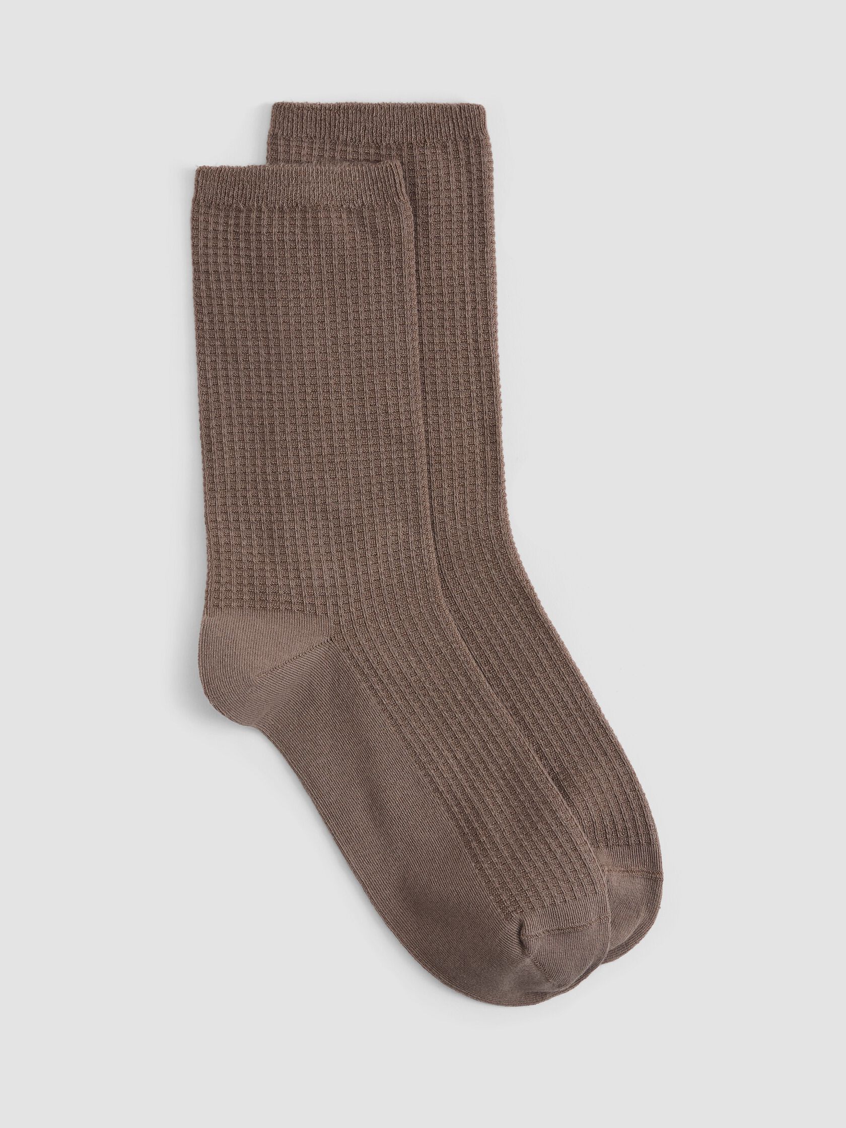 Cotton Waffle Crew Sock