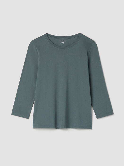 Organic Pima Cotton Jersey 3/4-Sleeve Tee