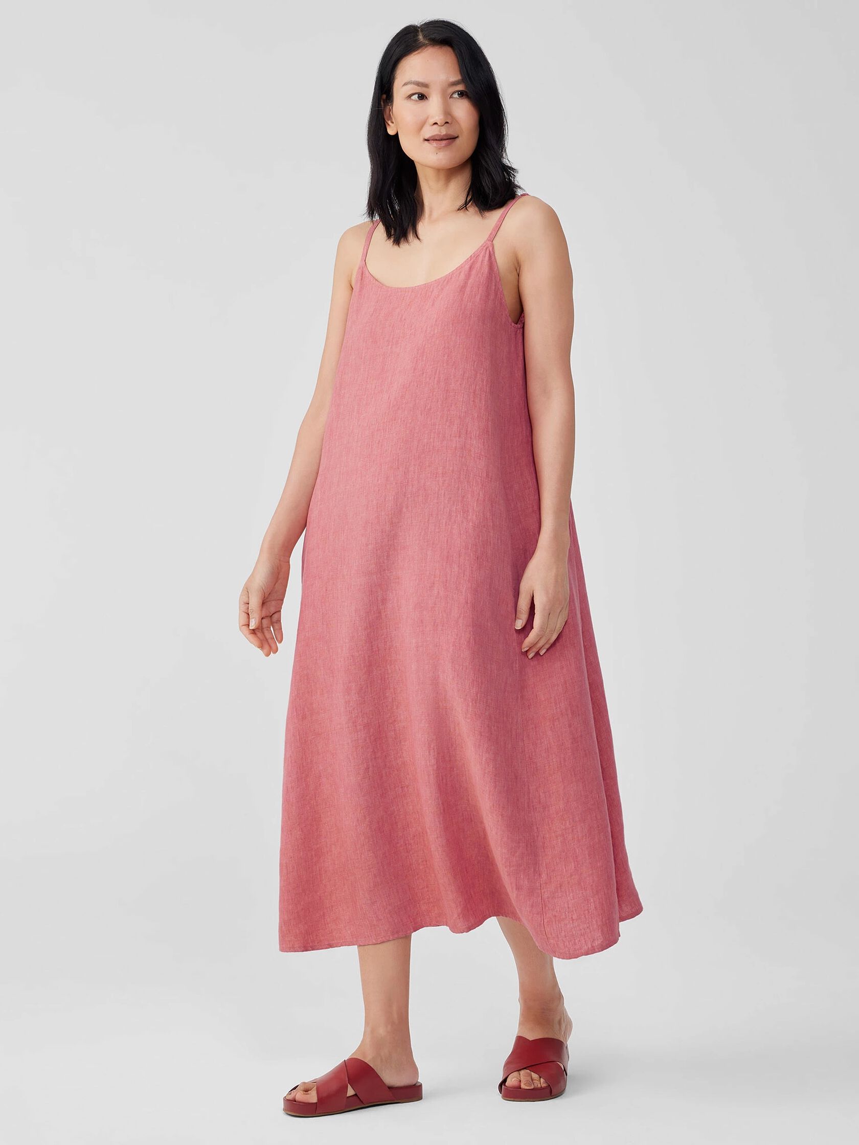 Washed Organic Linen Délavé Cami Dress