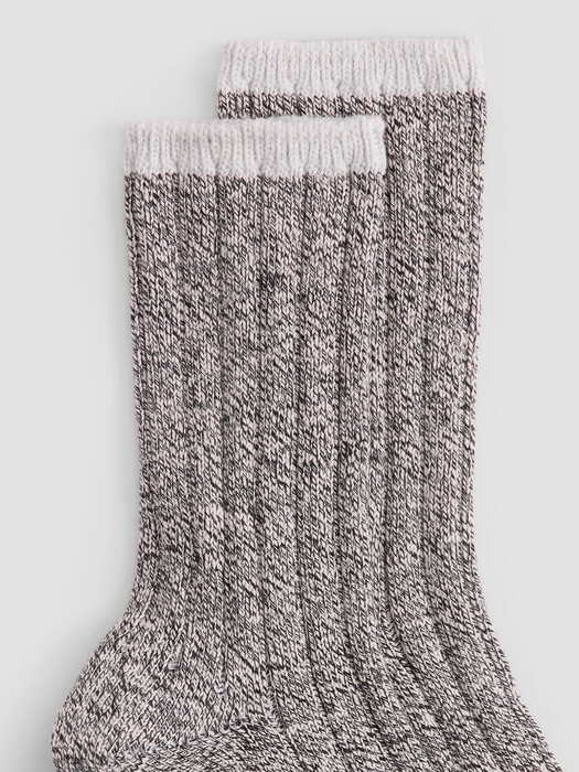 Cotton Marl Rib Sock