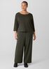 Stretch Jersey Knit Scoop Neck Top