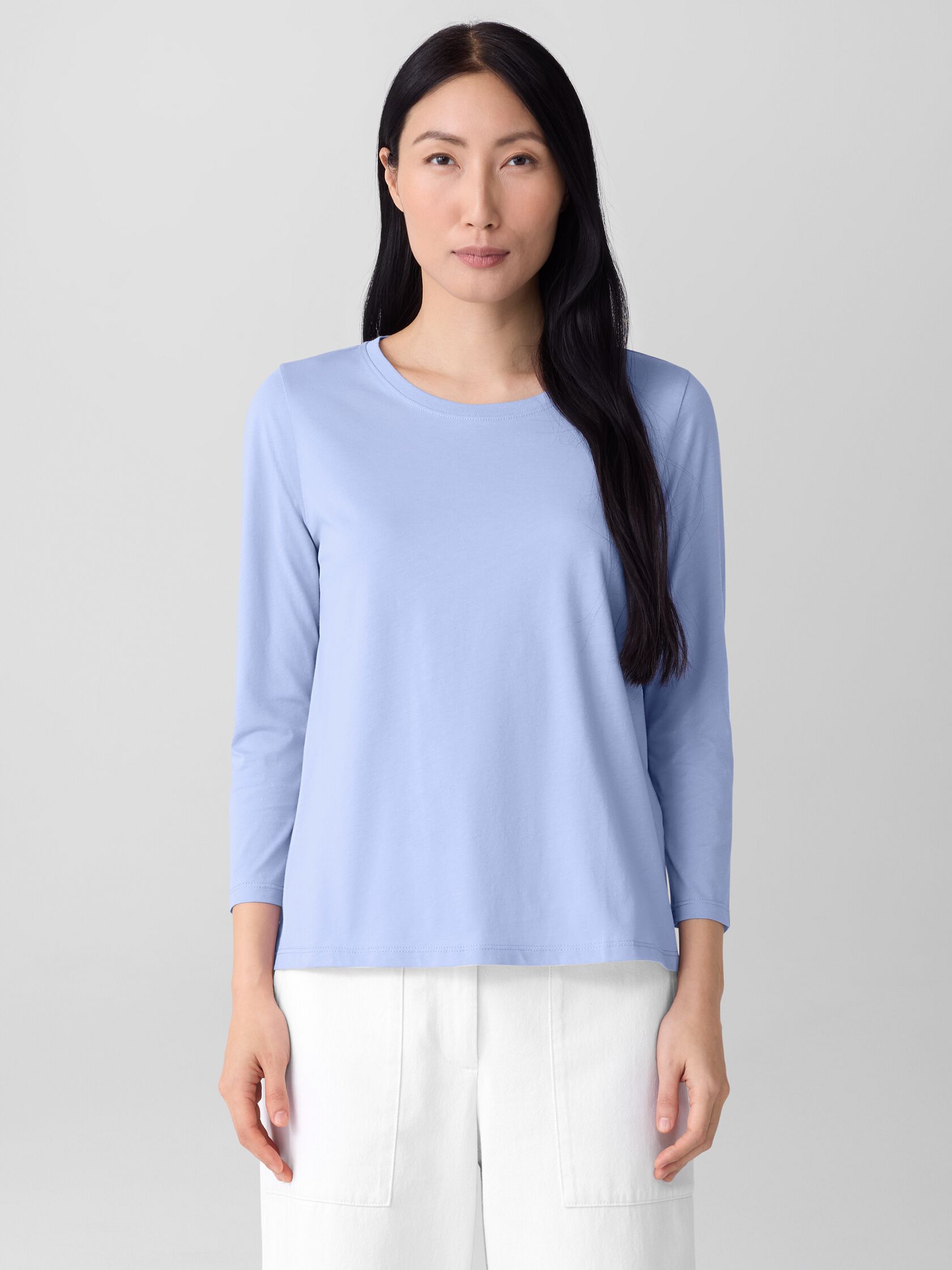 Organic Pima Cotton Jersey Long-Sleeve Tee