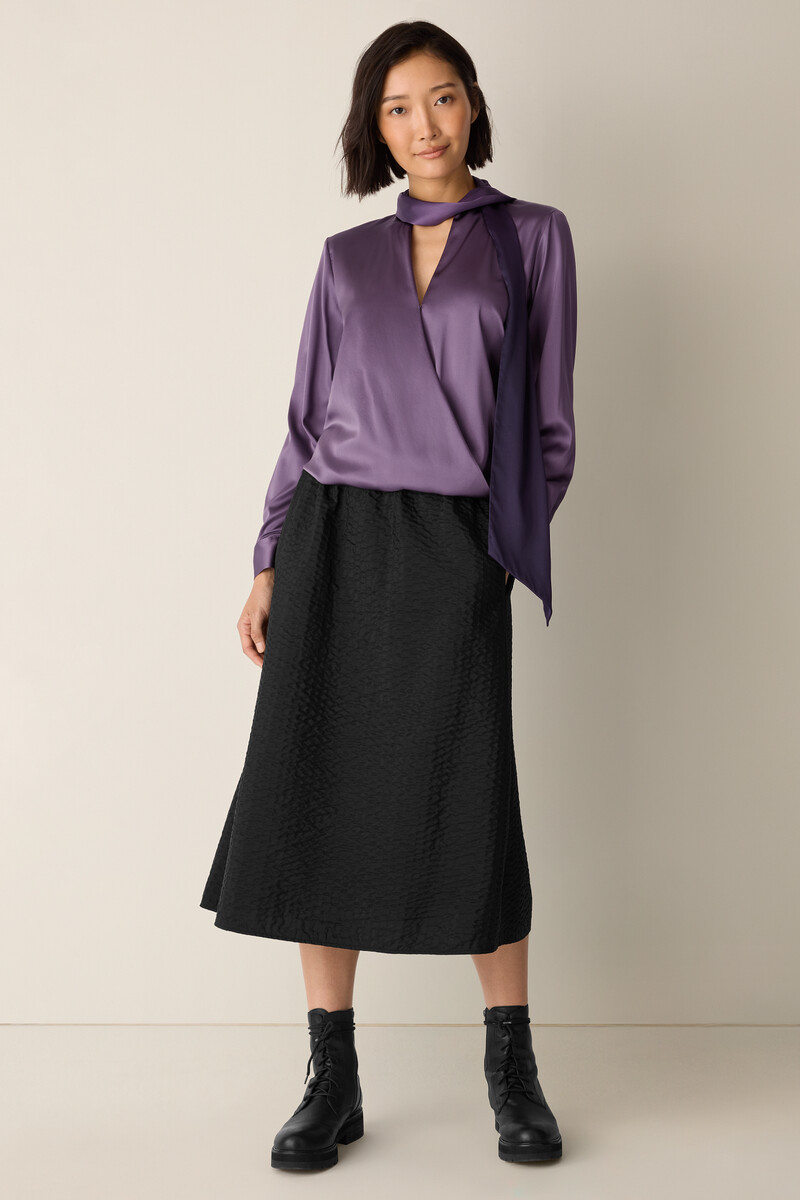 Stretch Silk Charmeuse Wrap Top Stretch Silk Charmeuse Wrap Top