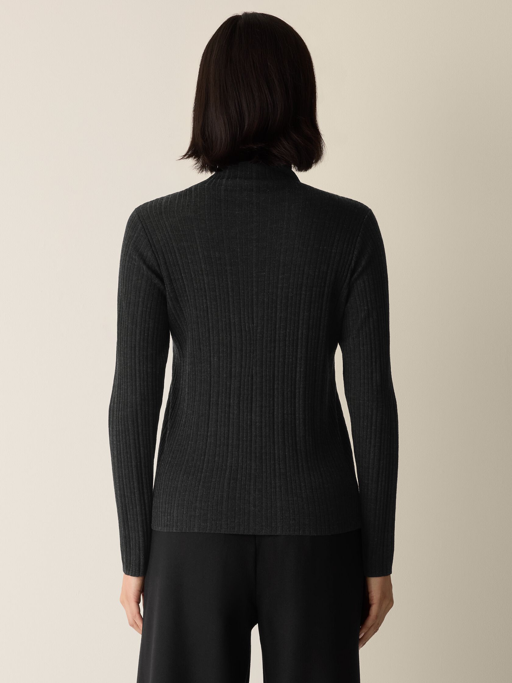 Superfine Merino Turtleneck Top in Regenerative Wool
