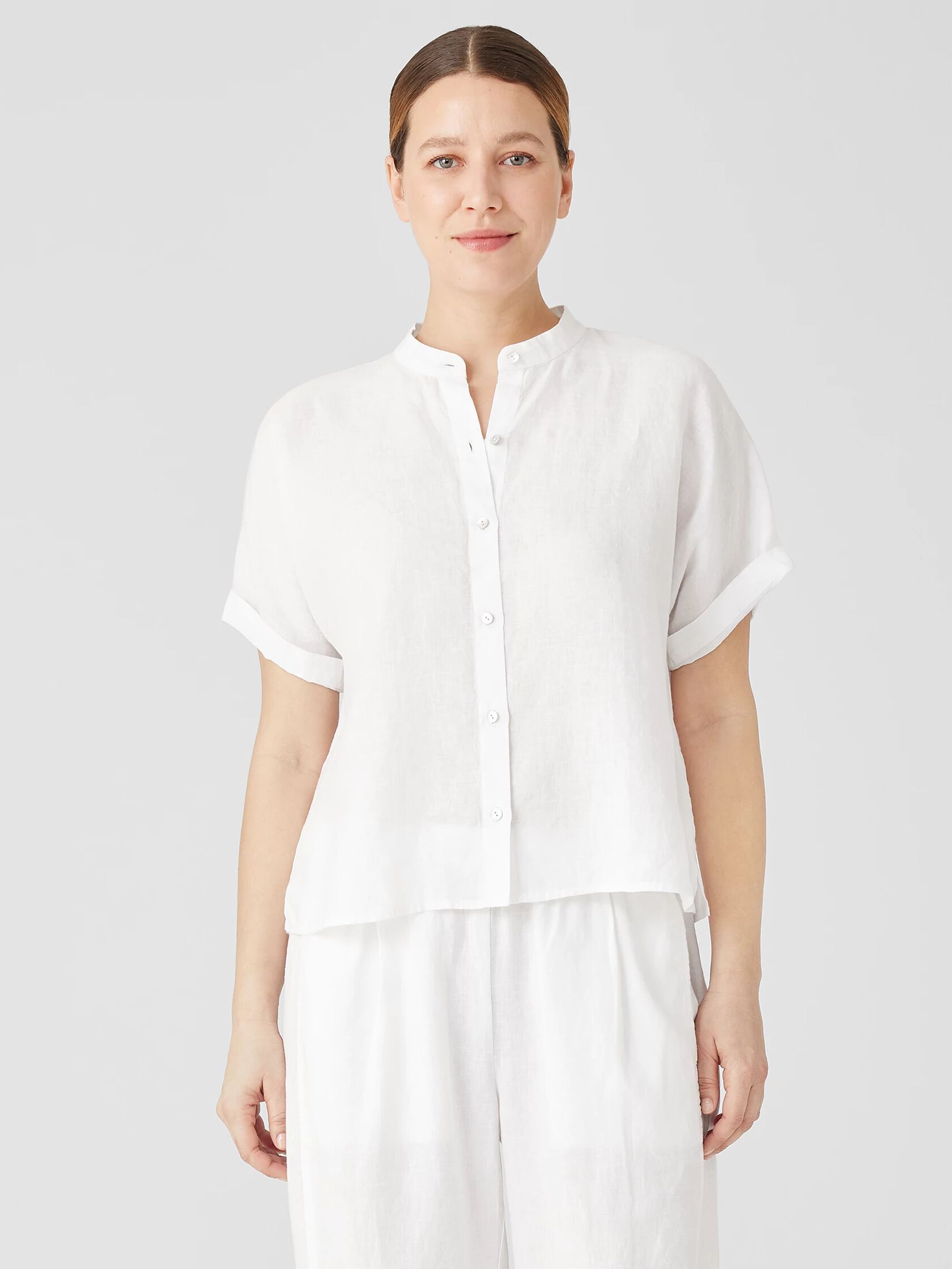 Handkerchief Linen Short-Sleeve Shirt