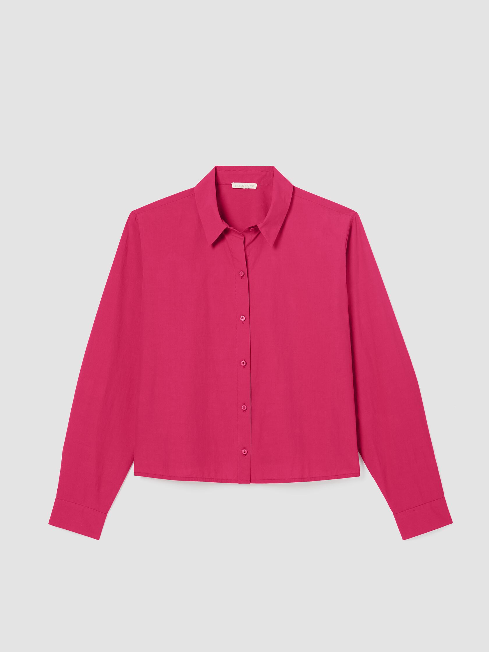 Washed Organic Cotton Poplin Classic Collar Short Shirt