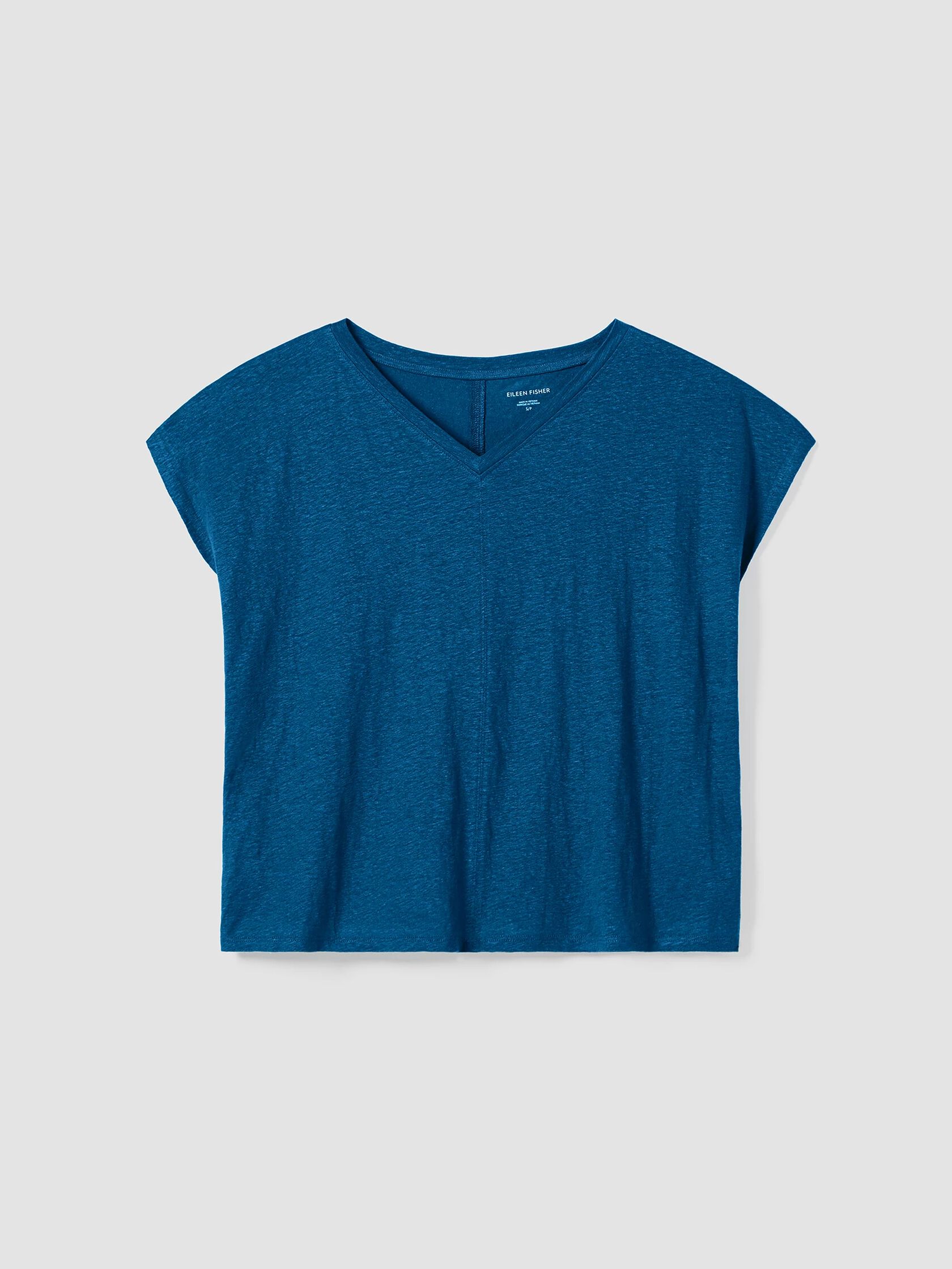 Organic Linen Jersey V-Neck Tee
