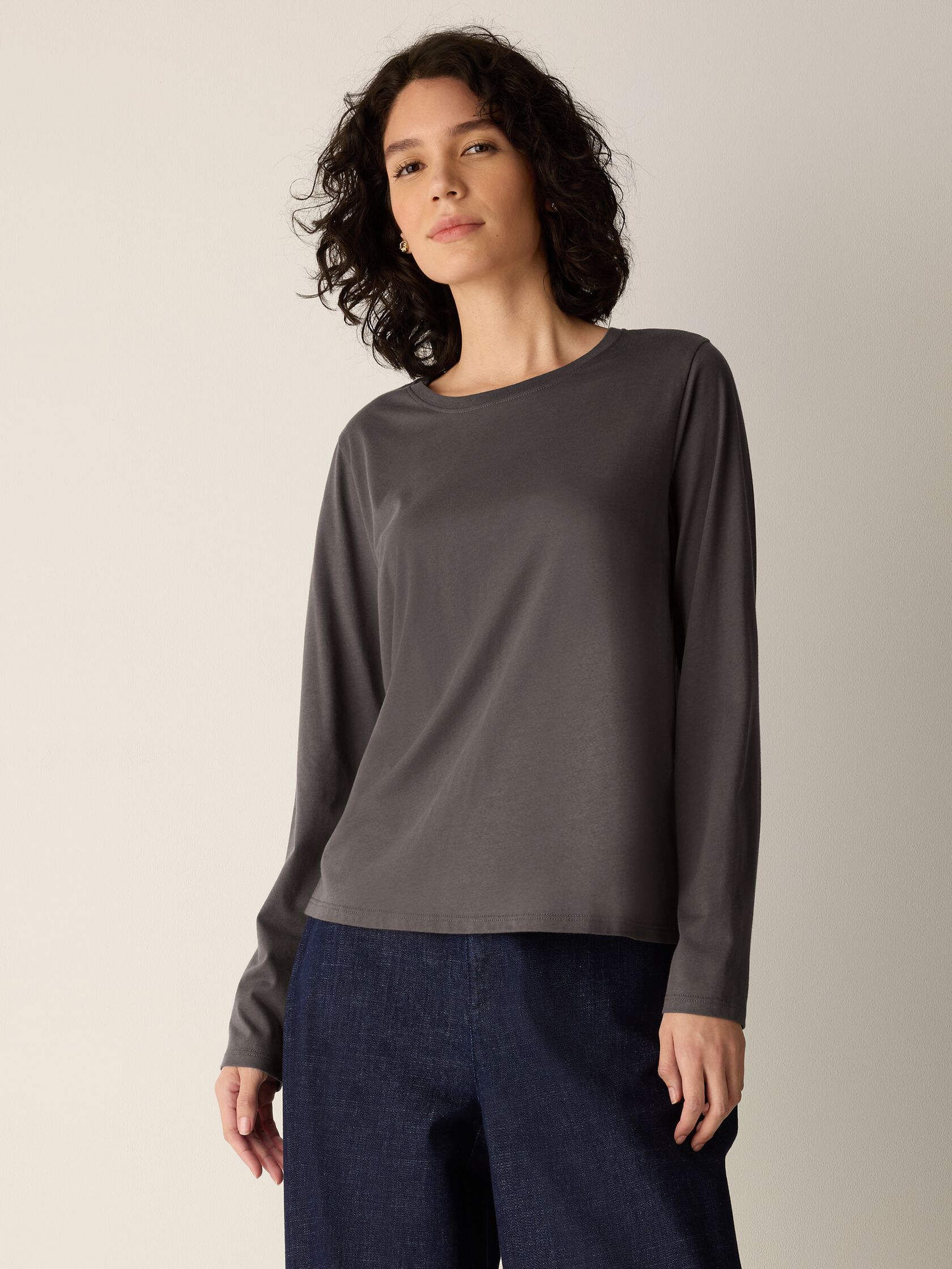 Organic Pima Cotton Jersey Long-Sleeve Tee