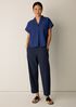 Organic Cotton Pucker Check Lantern Pant