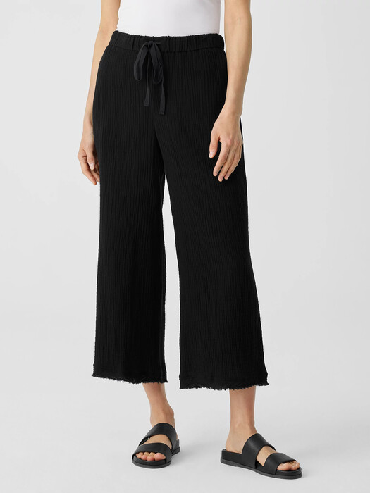 Organic Cotton Gauze Wide-Leg Pant
