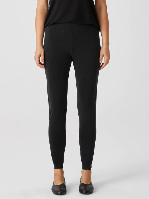Sandwashed Cupro Knit High-Waisted Leggings