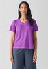 Organic Cotton Hazy Slub V-Neck Tee