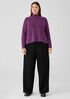 Boiled Wool Jersey Pleated Wide-Leg Pant