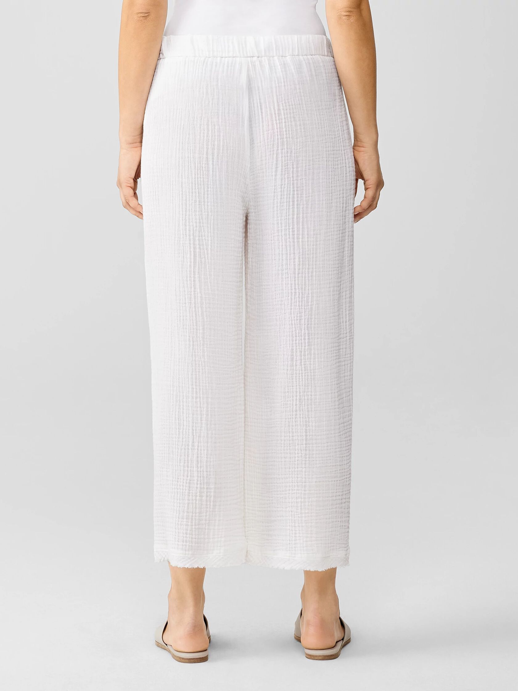 Organic Cotton Gauze Wide-Leg Pant