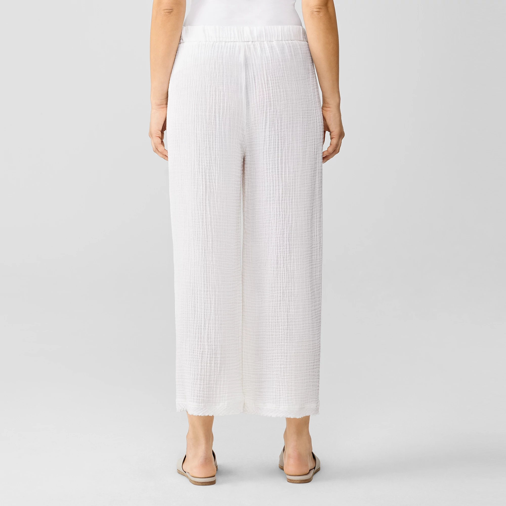 Organic Cotton Gauze Wide-Leg Pant 