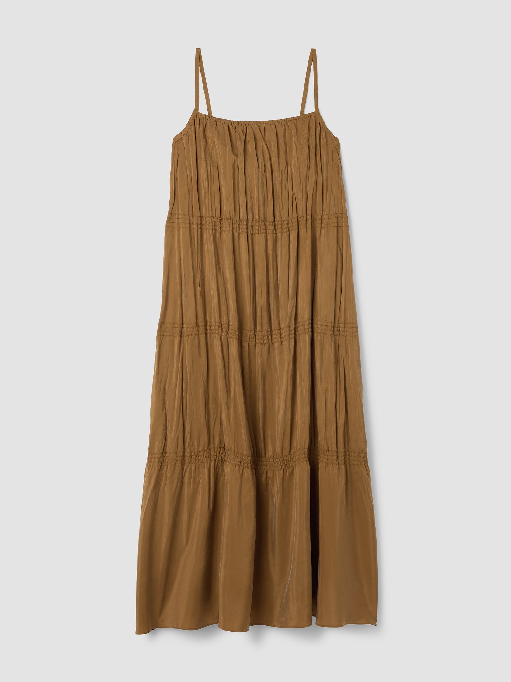 Washed Silk Smocked Cami Dress