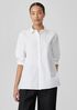 Washed Organic Cotton Poplin Classic Collar Shirt