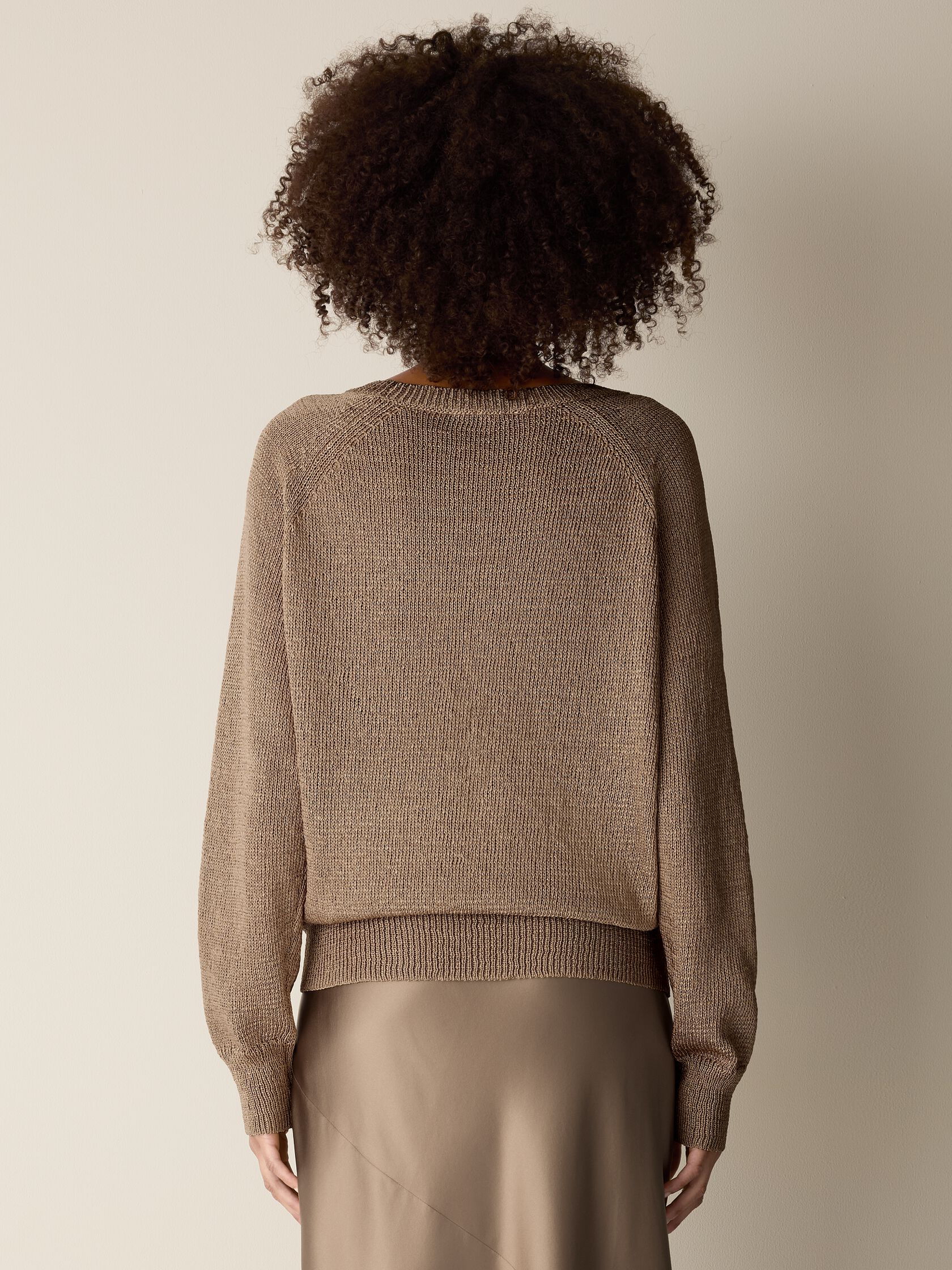 Sleek Viscose Wedge Sweater