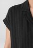 Cotton Blend Stripe Stitch Shirtdress