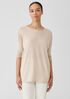 Organic Linen Cotton Jersey Round Neck Top