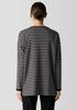 Striped Cozy Brushed Terry Long Box-Top