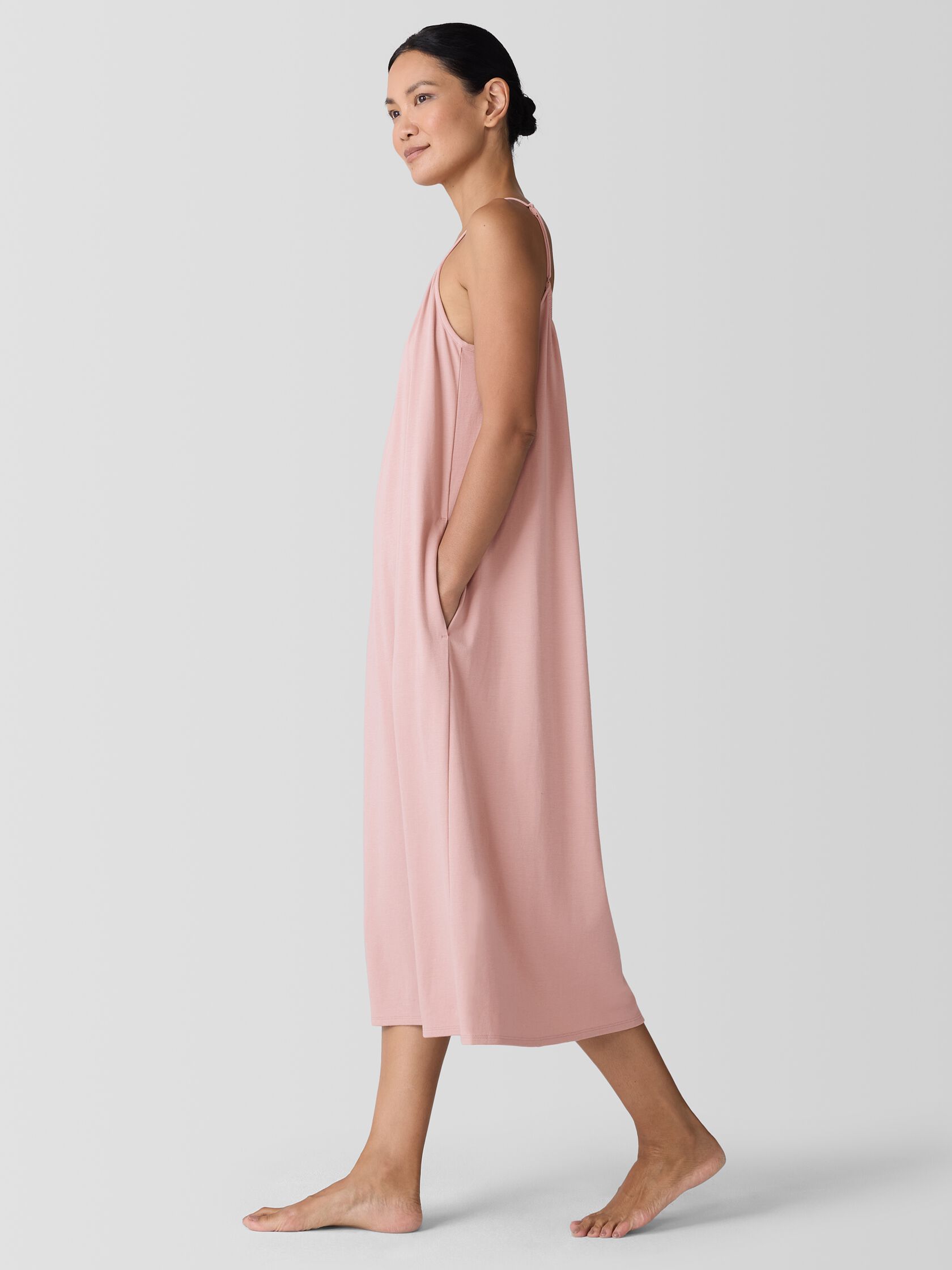 Organic Cotton Interlock Cami Sleep Dress