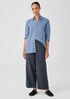 Tweedy Hemp Cotton Wide-Leg Pant