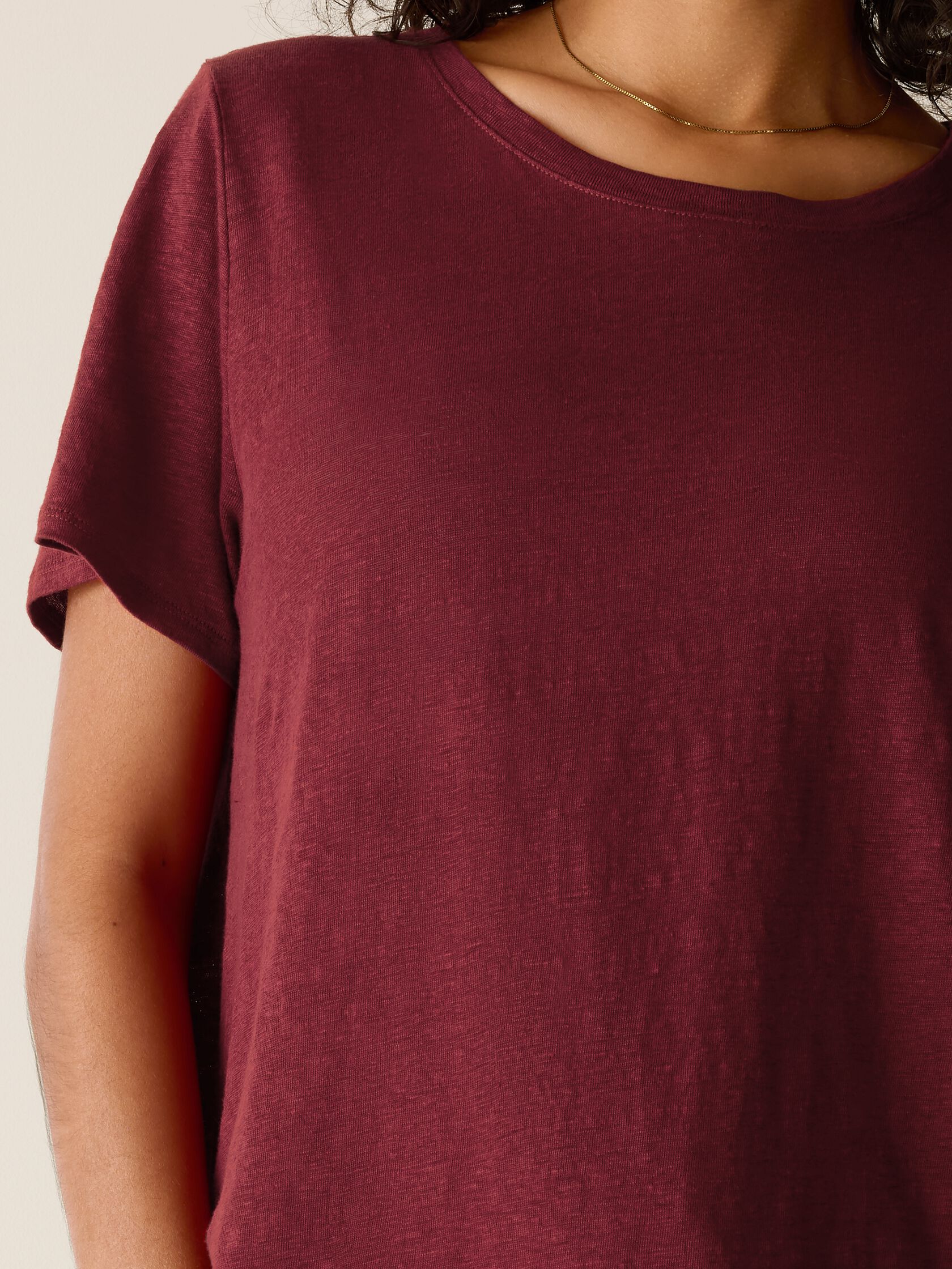 Organic Linen Jersey Crew Neck Tee